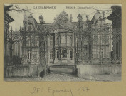 ÉPERNAY. La Champagne-Épernay-Château Perrier.
EpernayÉdition Lib. J. Bracquemart (54 - Nancyimp. Réunies de Nancy).[vers 1918]