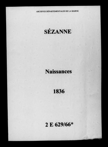 Sézanne. Naissances 1836