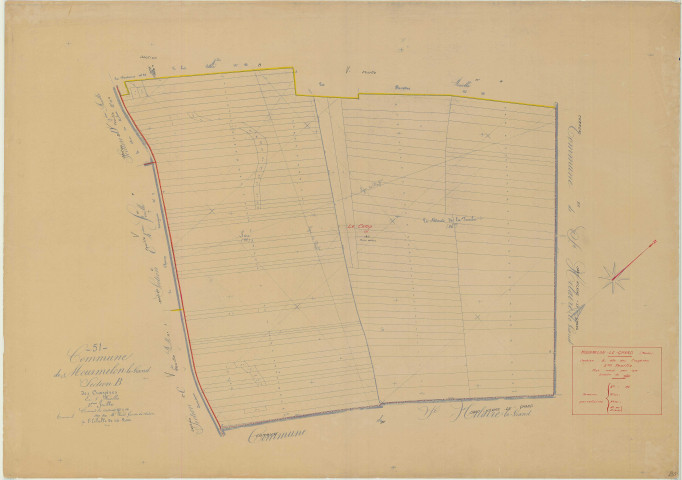 Mourmelon-le-Grand (51388). Section B5 échelle 1/2000, plan mis à jour pour 1935, plan non régulier (papier)