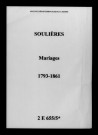 Soulières. Mariages 1793-1861