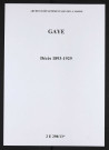 Gaye. Décès 1893-1929