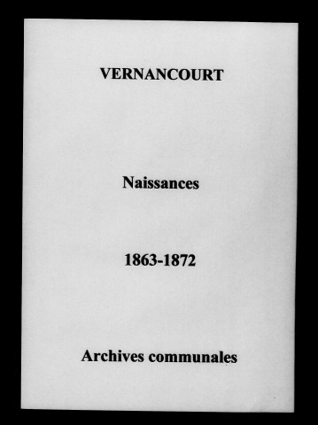 Vernancourt. Naissances 1863-1872