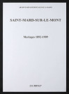 Saint-Mard-sur-le-Mont. Mariages 1892-1909