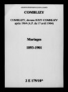 Comblizy. Mariages 1893-1901