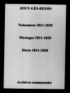 Jouy. Naissances, mariages, décès 1811-1820