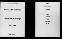 Cernay-en-Dormois. Publications de mariage 1793-1860