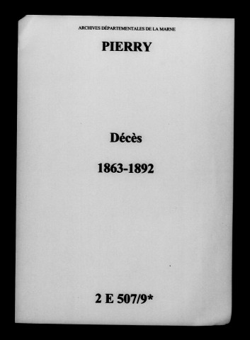 Pierry. Décès 1863-1892