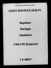 Saint-Souplet. Baptêmes, mariages, sépultures 1760-1793