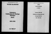 Witry-lès-Reims. Naissances, publications de mariage, mariages, décès 1893-1902