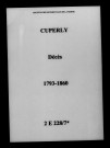 Cuperly. Décès 1793-1860