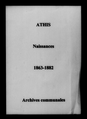 Athis. Naissances 1863-1882