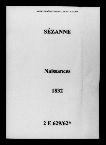 Sézanne. Naissances 1832