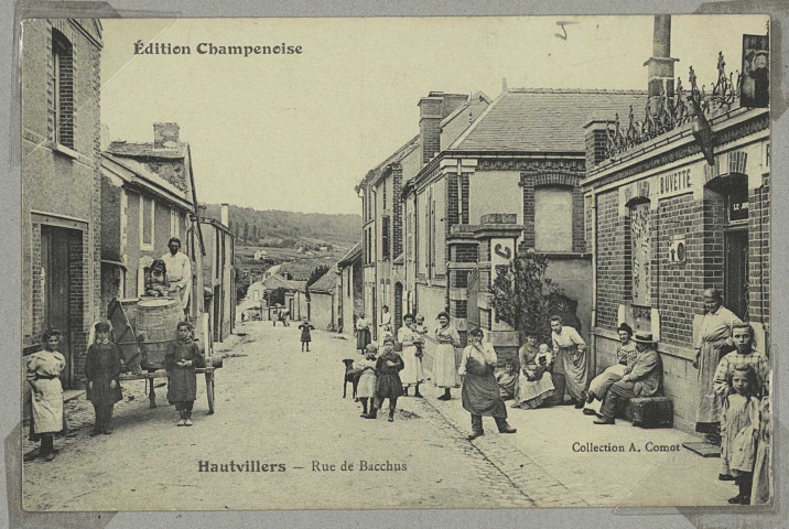 HAUTVILLERS. Edition Champenoise. Hautvillers - Rue de Bacchus. (75 - Paris Imp. Catala). Sans date  Collection A. Comot 