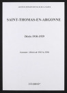 Saint-Thomas-en-Argonne. Décès 1910-1929