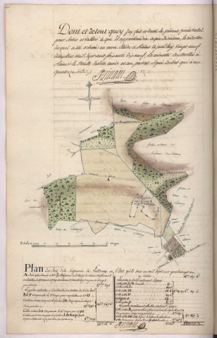 Plan des bois de la seigneurie de Luternay (1781), Pierre Villain