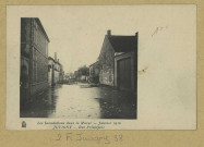 JUVIGNY. Les Inondations dans la Marne. Janvier 1910. Rue principale.