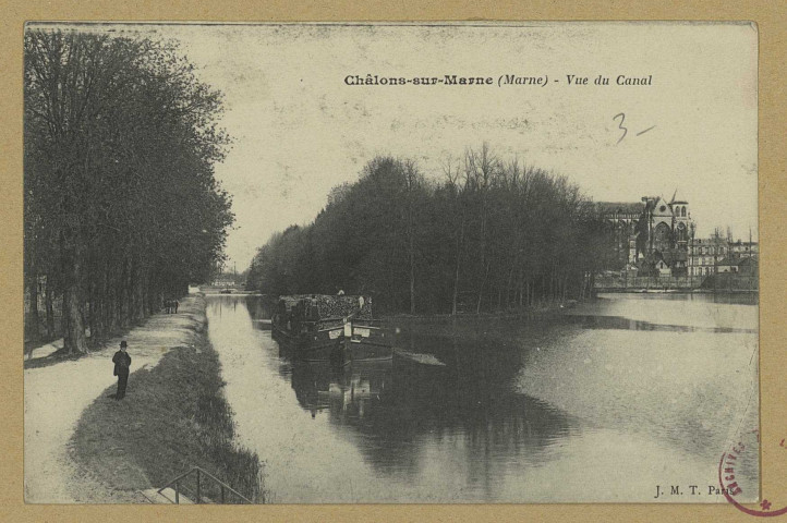 CHÂLONS-EN-CHAMPAGNE. Vue du canal. Paris J. M. T. Sans date 