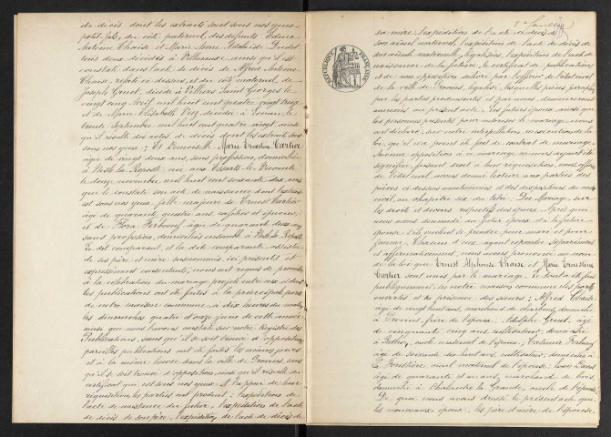 Nesle-la-Reposte. Mariages 1893-1929