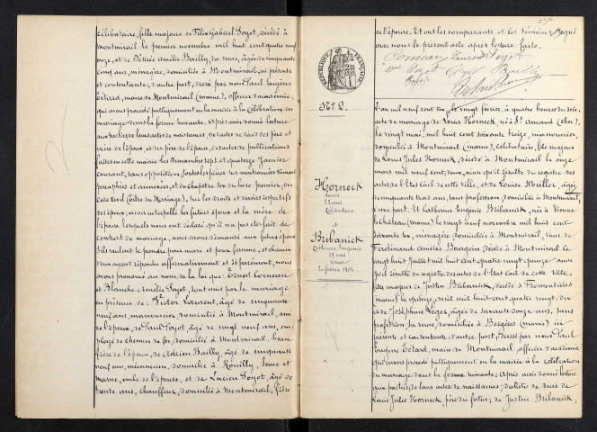 Montmirail. Mariages 1906-1917