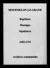 Mourmelon-le-Grand. Baptêmes, mariages, sépultures 1692-1731