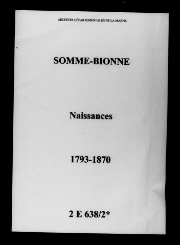 Somme-Bionne. Naissances 1793-1870