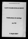 Saint-Mard-sur-le-Mont. Publications de mariage an VII-an X