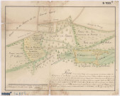 Plan de deux anciens étangs remis au préz provenant de la cydevant abbaÿe du Reclus, 1727.