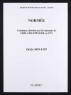 Normée. Décès 1893-1929