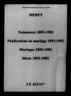 Merfy. Naissances, publications de mariage, mariages, décès 1893-1902