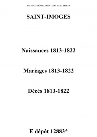 Saint-Imoges. Naissances, mariages, décès 1813-1822