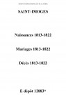 Saint-Imoges. Naissances, mariages, décès 1813-1822