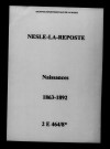 Nesle-la-Reposte. Naissances 1863-1892