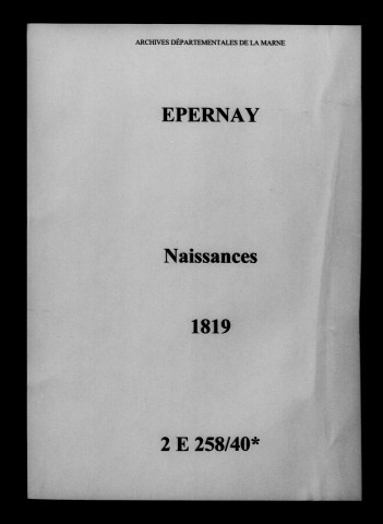 Épernay. Naissances 1819