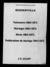 Hermonville. Naissances, mariages, décès, publications de mariage 1863-1872