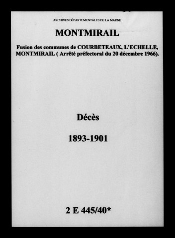 Montmirail. Décès 1893-1901