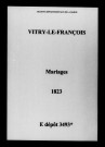 Vitry-le-François. Mariages 1823