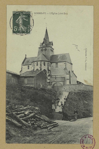 SOMMEPY-TAHURE. Somme-Py : l'Église(côté Est).Collection P. L. , Sommepy