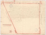 Gionges. Plan de la terre de la Haye Bonnard par Louis Royé, 1760.
