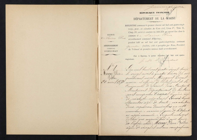 Saint-Prix. Décès 1893-1929