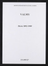 Valmy. Décès 1892-1909