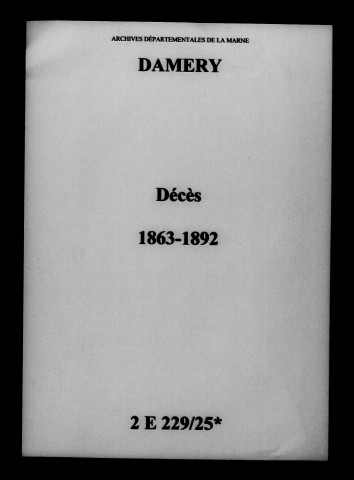 Damery. Décès 1863-1892