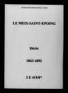 Meix-Saint-Epoing (Le). Décès 1863-1892