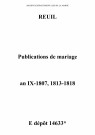 Reuil. Publications de mariage an IX-1818