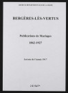 Bergères-lès-Vertus. Publications de mariage 1862-1927