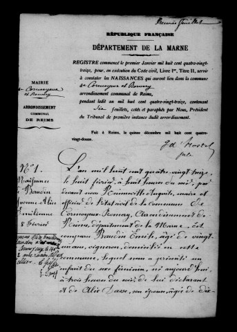 Cormoyeux-Romery. Naissances, publications de mariage, mariages, décès 1893-1902