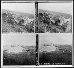 Vaux-Devant-Damloup. Fort de Vaux. Un avion vient de tomber (vue 1). Souain, septembre 1915. Fosse commune (vue 2)