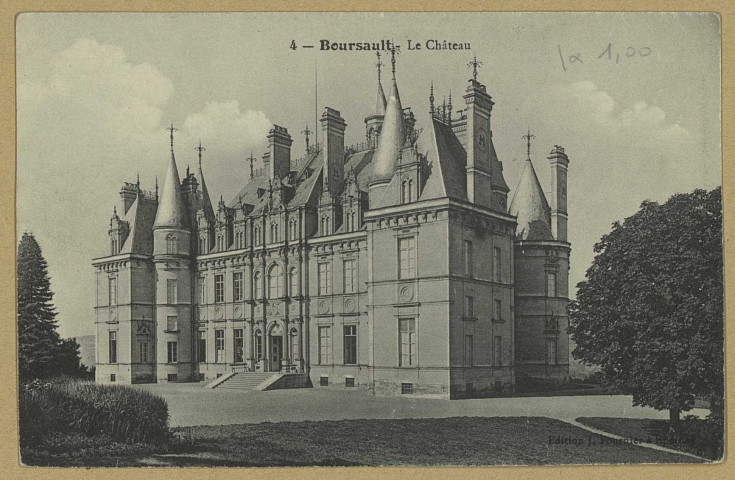 BOURSAULT. 4-Le Château.
EpernayÉdition J. Fournier.Sans date