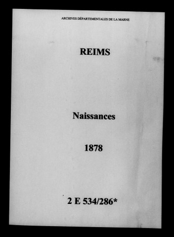 Reims. Naissances 1878