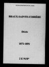 Braux-Sainte-Cohière. Décès 1871-1891