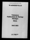 Warmeriville. Naissances, publications de mariage, mariages, décès 1843-1852